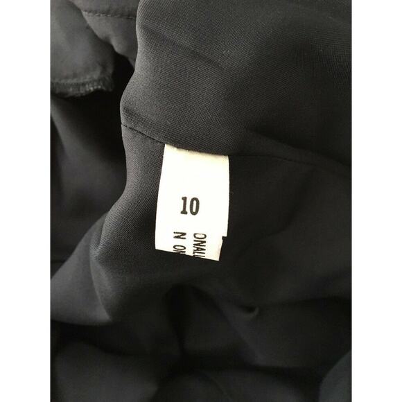 Vintage Travilla Womens Shift Dress 10 Black Mod Cocktail Rhinestone Long Sleeve - Picture 8 of 8